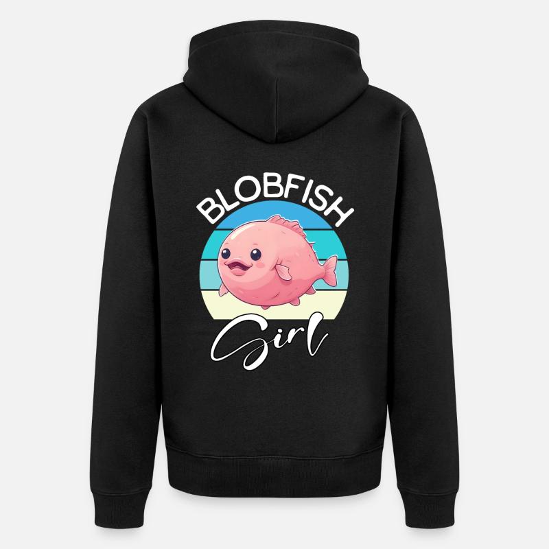 Blobfish Fille Blobfisch - Veste à capuche bio Premium Unisexe - noir