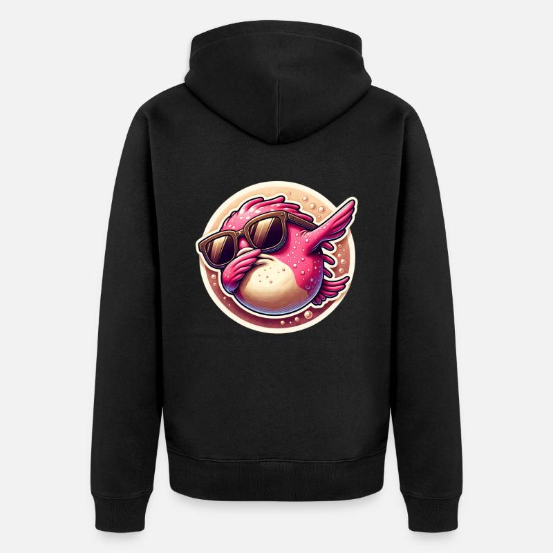 Poisson blob - Veste à capuche bio Premium Unisexe - noir