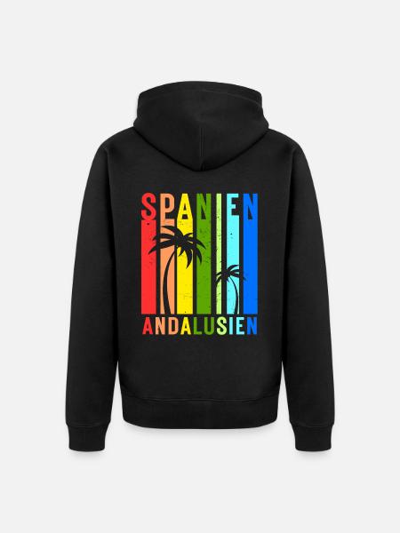 Andalusien Spanien Urlaub Idee - Unisex Premium Bio Zip Hoodie - Schwarz