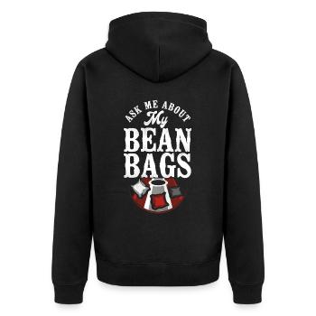 Joueur de sac de haricots de l’équipe Cornhole - Veste à capuche bio Premium Unisexe - noir - Dos - Nico (187cm)