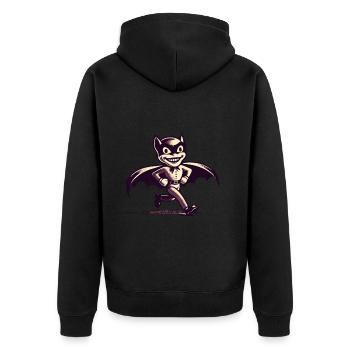 Lustige Halloween Party Gruseliger Spuk - Unisex Premium Bio Zip Hoodie - Schwarz - Hinten - Nico (187cm)
