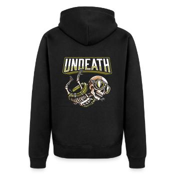 Parachutist Skydiving Skeleton - Unisex Premium Organic Zip Hoodie - black - Back - Nico (187cm)