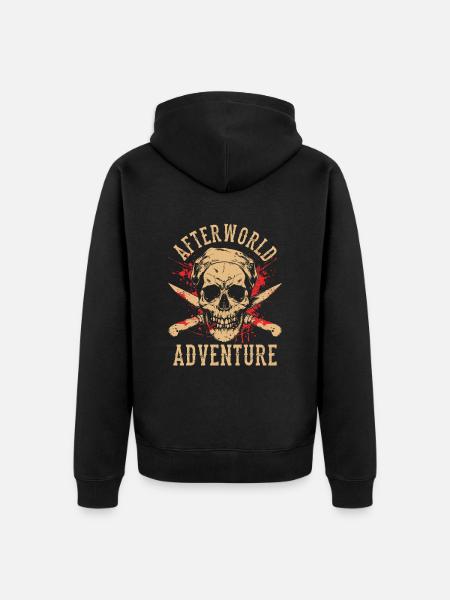 Butcher, butcher, butcher, skull - Unisex Premium Organic Zip Hoodie - black