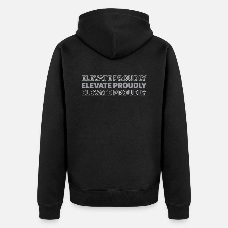 Elevator Elevator - Unisex Premium Organic Zip Hoodie - black