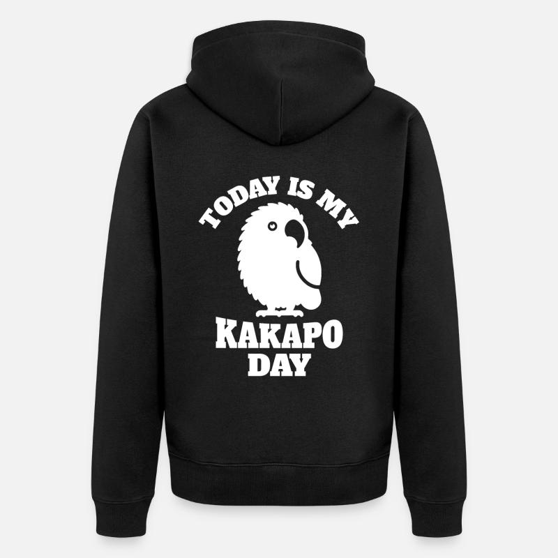 Perroquet de nuit Kakapo - Veste à capuche bio Premium Unisexe - noir