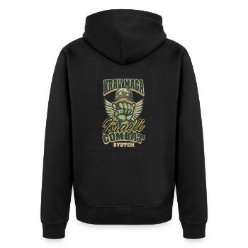 Système de combat israélien Krav Maga - Veste à capuche bio Premium Unisexe - noir - Dos - Nico (187cm)