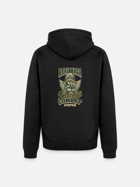 Krav Maga Israeli Combat System - Unisex Premium Organic Zip Hoodie - black