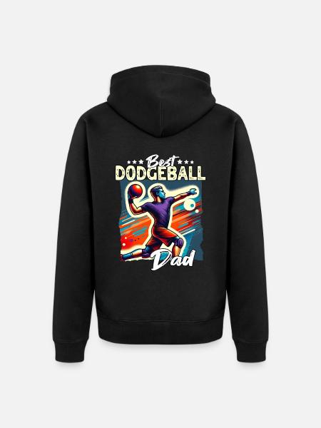 Dodgeball Dad - Unisex Premium Organic Zip Hoodie - black