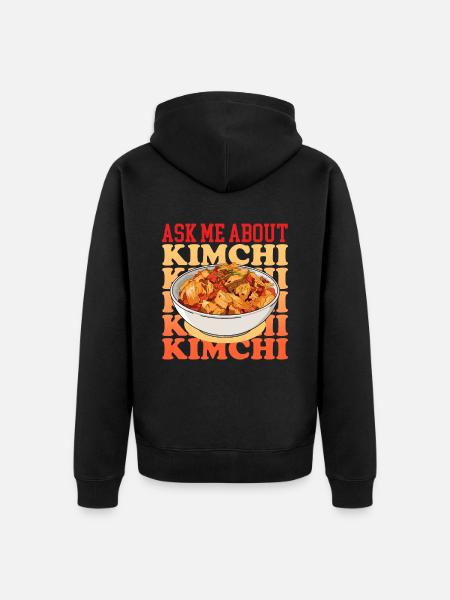 Kimchi Korean Kimchi Gift - Unisex Premium Organic Zip Hoodie - black