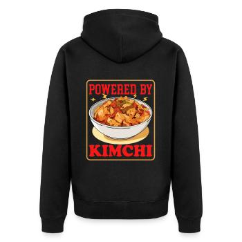 Kimchi Plat de cuisine coréenne Cadeau de kimchi - Veste à capuche bio Premium Unisexe - noir - Dos - Nico (187cm)