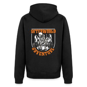 Weightlifting Weightlifting Skeleton - Unisex Premium Organic Zip Hoodie - black - Back - Nico (187cm)