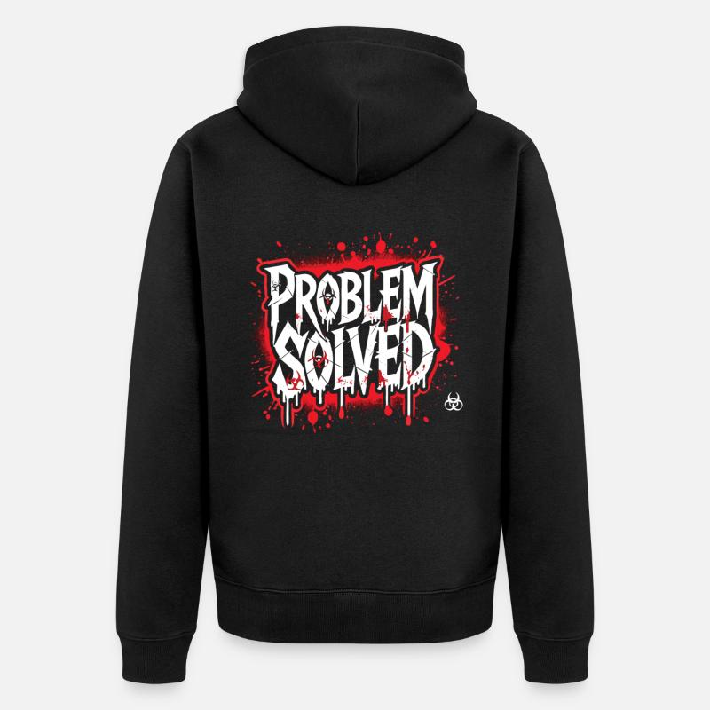 Solution choquante - Problème résolu - Veste à capuche bio Premium Unisexe - noir