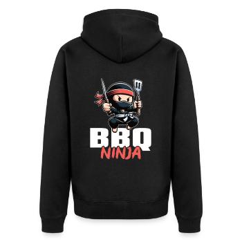 Grillades Barbecue Grillades de fête Barbecue professionnel - Veste à capuche bio Premium Unisexe - noir - Dos - Nico (187cm)