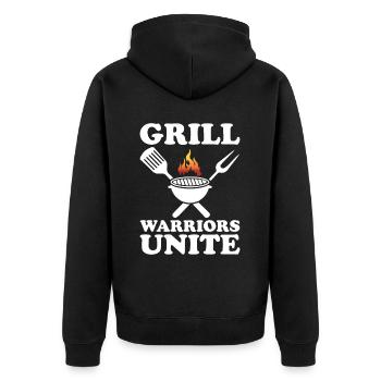 Grillades Barbecue Grillades de fête Barbecue professionnel - Veste à capuche bio Premium Unisexe - noir - Dos - Nico (187cm)