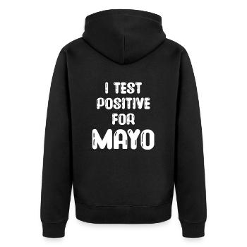 J’ai obtenu un résultat positif au test de - Veste à capuche bio Premium Unisexe - noir - Dos - Nico (187cm)