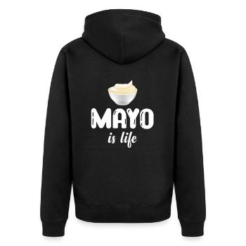 Mayo Is Life Funny Mayonnaise Sweet Relish - Veste à capuche bio Premium Unisexe - noir - Dos - Nico (187cm)