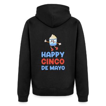 Happy Cinco De Mayo Mayonnaise Drôle Sucrée - Veste à capuche bio Premium Unisexe - noir - Dos - Nico (187cm)