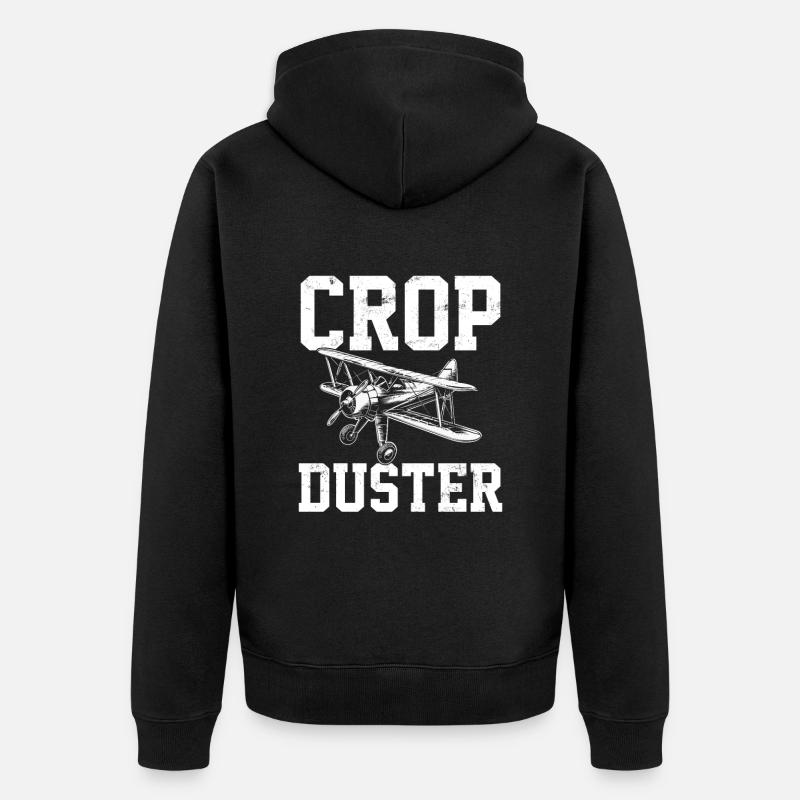 professional crop dusting, cropdusting - Unisex Premium Bio Zip Hoodie - Schwarz