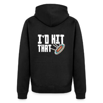 Bogenschießen Schütze - Unisex Premium Bio Zip Hoodie - Schwarz - Hinten - Nico (187cm)