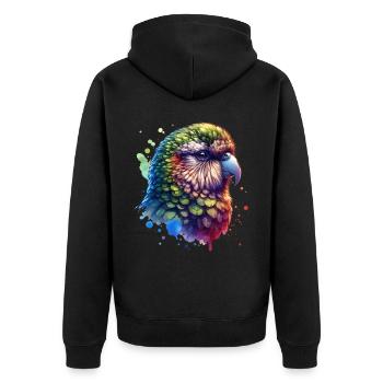 Perroquet de nuit - Veste à capuche bio Premium Unisexe - noir - Dos - Nico (187cm)