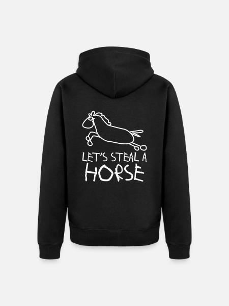 Équitation Haflinger Chevaux Iclander - Veste à capuche bio Premium Unisexe - noir