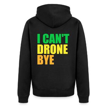 FPV Drone Pilot Drones Quadcopter - Unisex Premium Organic Zip Hoodie - black - Back - Nico (187cm)
