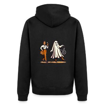 Drôle Docteur Infirmière Halloween Fantôme - Veste à capuche bio Premium Unisexe - noir - Dos - Nico (187cm)