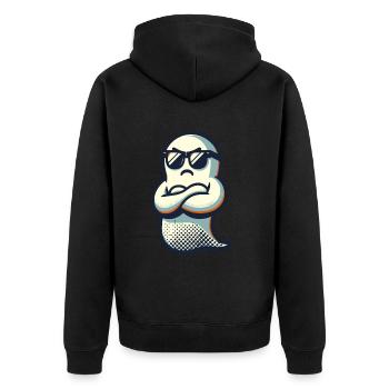Cool fantôme Vintage Style artistique Drôle Halloween - Veste à capuche bio Premium Unisexe - noir - Dos - Nico (187cm)