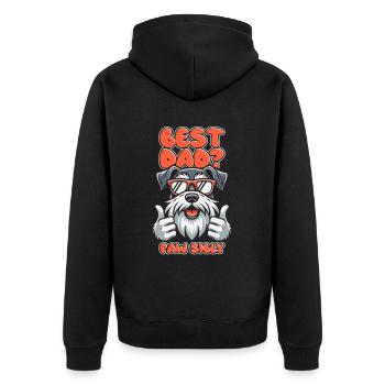 Schnauzer Dog Father Best Dad Pawsibly - Unisex Premium Organic Zip Hoodie - black - Back - Nico (187cm)