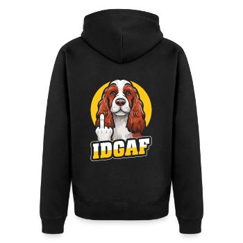 Cocker Spaniel Idgaf - Veste à capuche bio Premium Unisexe - noir - Dos - Nico (187cm)