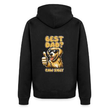 Golden Retriever Père Meilleur Papa Pawsibly - Veste à capuche bio Premium Unisexe - noir - Dos - Nico (187cm)