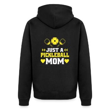 Pickleball Mutter Juste une maman de pickleball - Veste à capuche bio Premium Unisexe - noir - Dos - Nico (187cm)