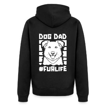 Berger Australien Chien Papa Fourrure Vie - Veste à capuche bio Premium Unisexe - noir - Dos - Nico (187cm)