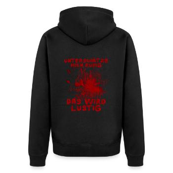 N’ayez pas peur de me sous-estimer, ça va être amusant Halloween - Veste à capuche bio Premium Unisexe - noir - Dos - Nico (187cm)