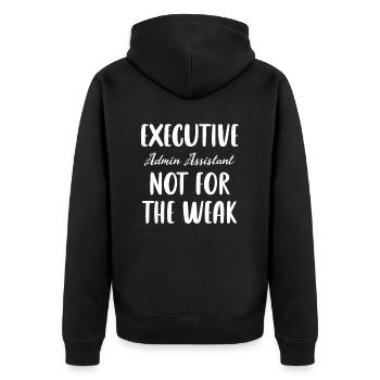 L’assistant administratif exécutif n’est pas pour les faibles - Veste à capuche bio Premium Unisexe - noir - Dos - Nico (187cm)