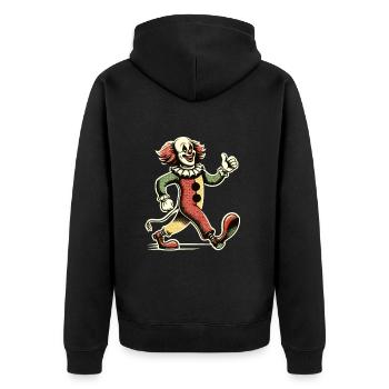 Halloween Costume Décoration Spooky Party Design - Veste à capuche bio Premium Unisexe - noir - Dos - Nico (187cm)