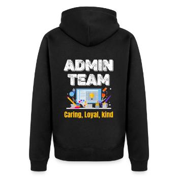 admin team Attentionné Loyal Amical Drôle - Veste à capuche bio Premium Unisexe - noir - Dos - Nico (187cm)