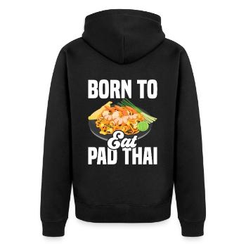 Pad Thai Cuisine thaïlandaise Cuisine thaïlandaise - Veste à capuche bio Premium Unisexe - noir - Dos - Nico (187cm)