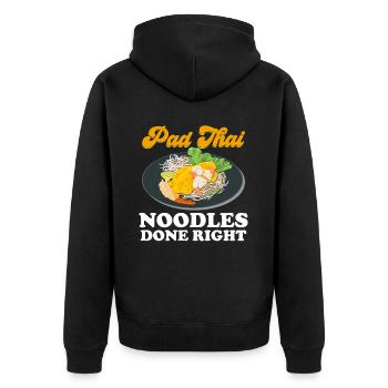Pad Thai Cuisine thaïlandaise Cuisine thaïlandaise - Veste à capuche bio Premium Unisexe - noir - Dos - Nico (187cm)