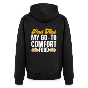 Pad Thai Cuisine thaïlandaise Cuisine thaïlandaise - Veste à capuche bio Premium Unisexe - noir - Dos - Nico (187cm)