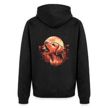 Hurlement de la lune du Labrador - Veste à capuche bio Premium Unisexe - noir - Dos - Nico (187cm)