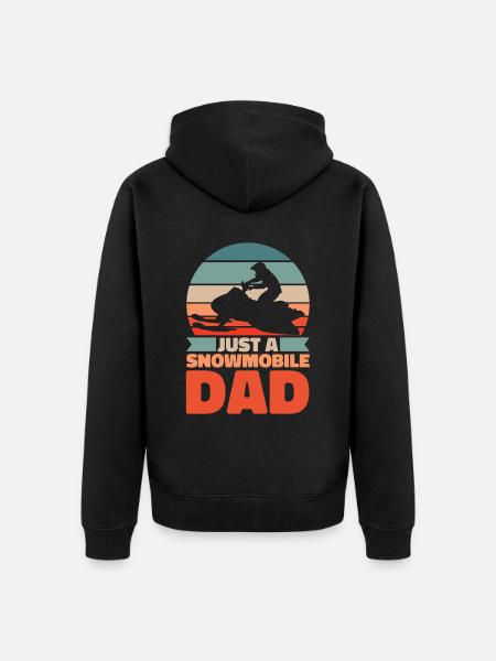 Snowmobile Snowmobile Father - Unisex Premium Organic Zip Hoodie - black