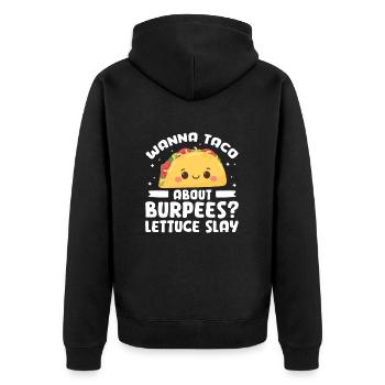 Burpees Fitness Burpee Cadeau de musculation - Veste à capuche bio Premium Unisexe - noir - Dos - Nico (187cm)