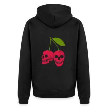Cerise - Veste à capuche bio Premium Unisexe - noir - Dos - Nico (187cm)