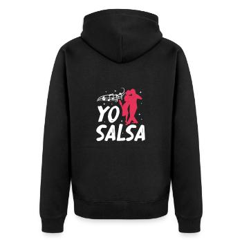 Salsa Dancing Cuba Dance Latino Dance Class Gift - Unisex Premium Organic Zip Hoodie - black - Back - Nico (187cm)