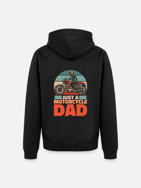 Motorrad Biker Motorbike Vater - Premium økologisk unisex-hættejakke - sort