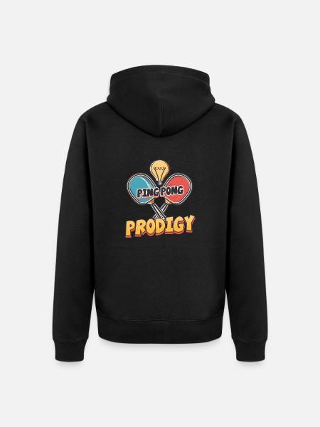 Ping Pong Ping Pong - Unisex Premium Organic Zip Hoodie - black