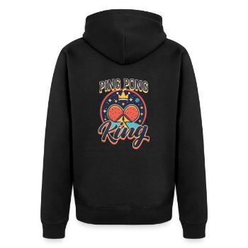 Ping Pong Ping Pong King - Veste à capuche bio Premium Unisexe - noir - Dos - Nico (187cm)