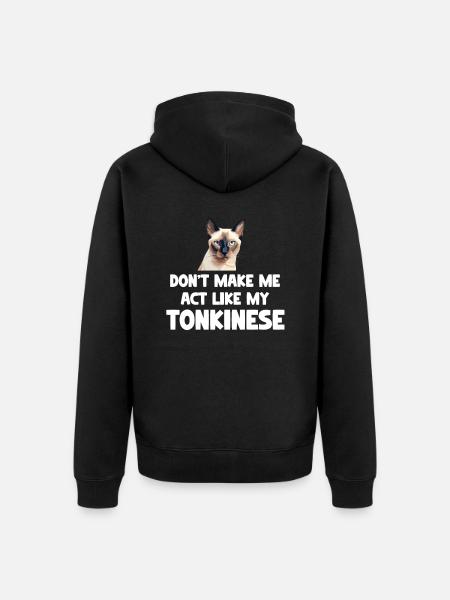 Don't leave me like mine - Unisex Premium Organic Zip Hoodie - black
