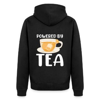 Propulsé par Tea Tea Lover Cup Of Tea Tea Drinker - Veste à capuche bio Premium Unisexe - noir - Dos - Nico (187cm)